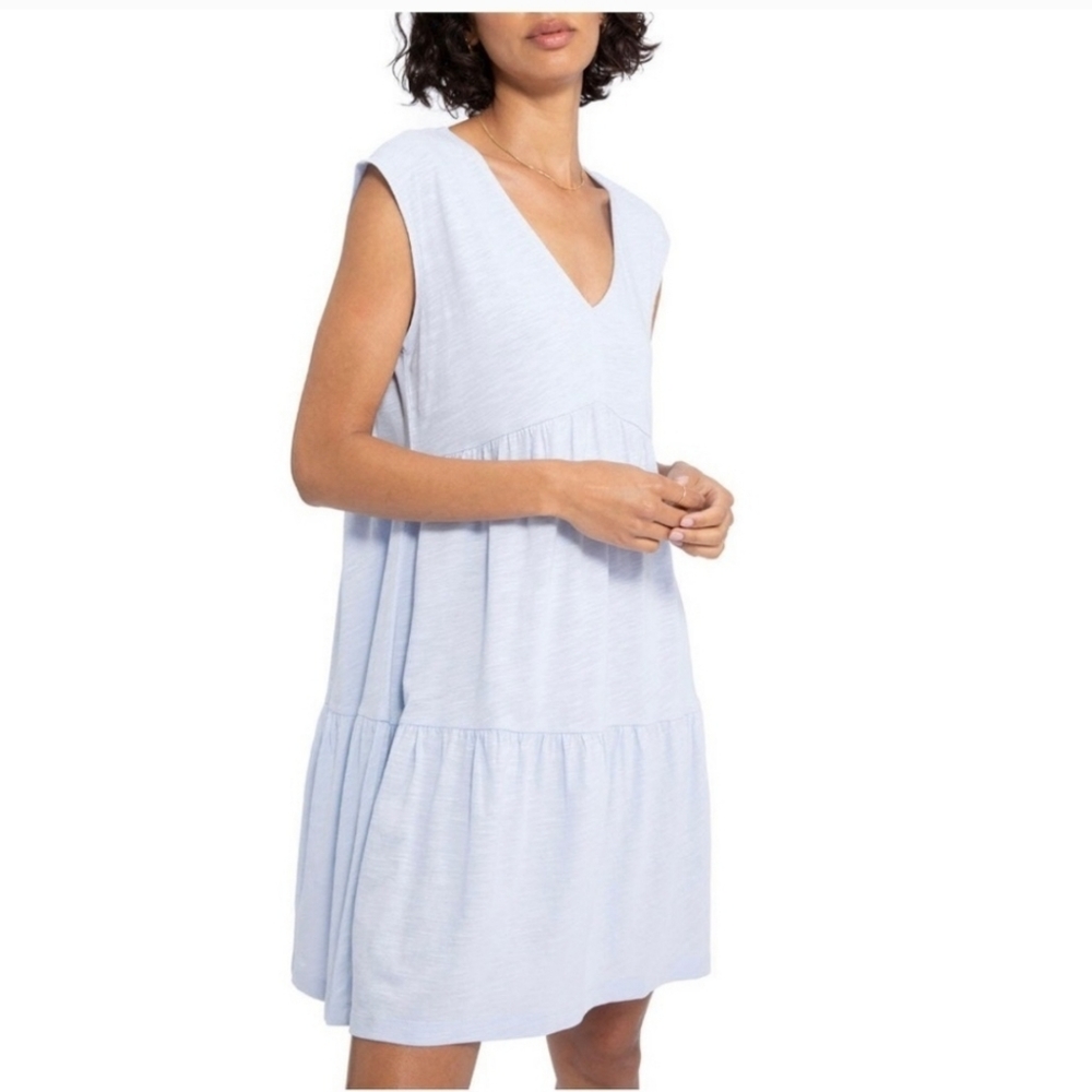 Social Standard by Sanctuary Blue Tiered One and Only Tee Shirt Dress - size L